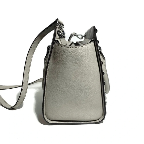 MICHAEL KORS Gray Selma Stud Saffiano Leather Bag - Picture 7 of 11